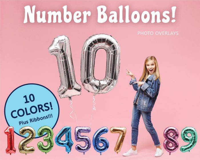 Number Balloon Overlays