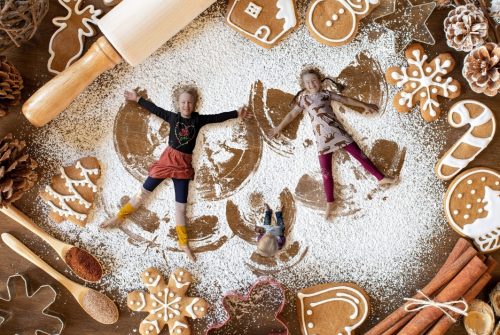 Gingerbread Cookie Backdrop, Christmas Flour Angels photo review